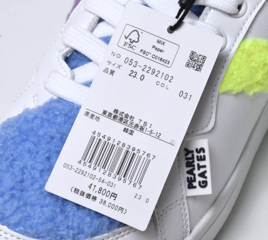 未使用4.1万 パーリーゲイツ ミドルカット ボア ゴルフシューズ 23cm