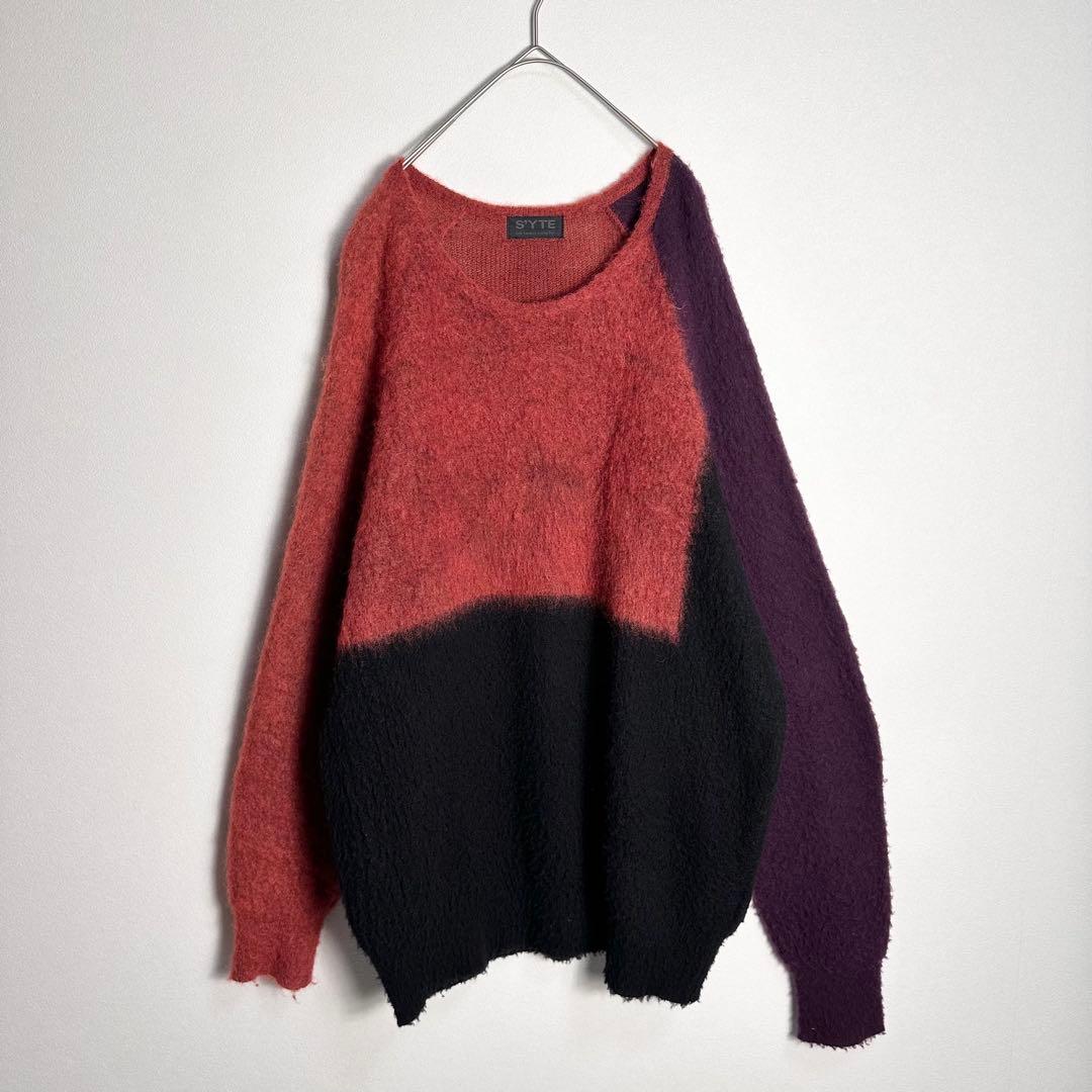 【極希少】サイト　ヨウジヤマモト　セーター　モヘヤ　ニット　アシンメトリー　 L