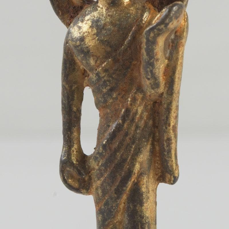 #1993 仏教美術　古銅鍍金　朝鮮仏　仏像　置物　V　9578