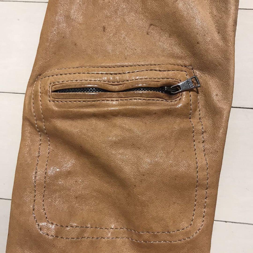 ちゃむち 本物 ドルチェ&ガッバーナ ライダース レザー ジャケット 38