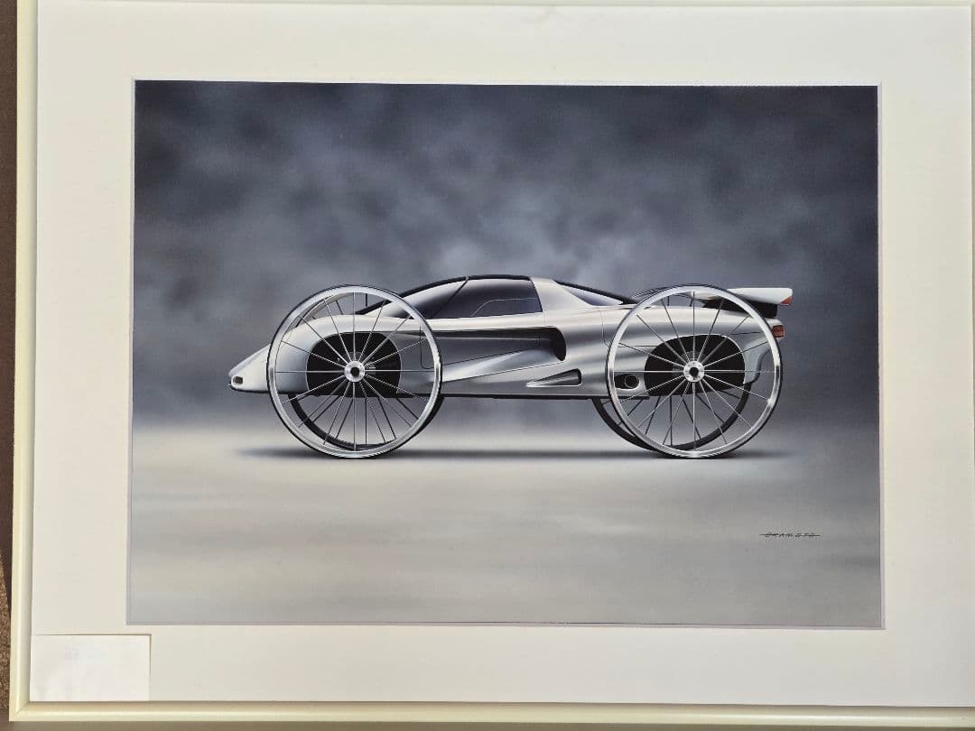 岡本三紀夫 イラスト画 1990年 スーパーカー 特注品