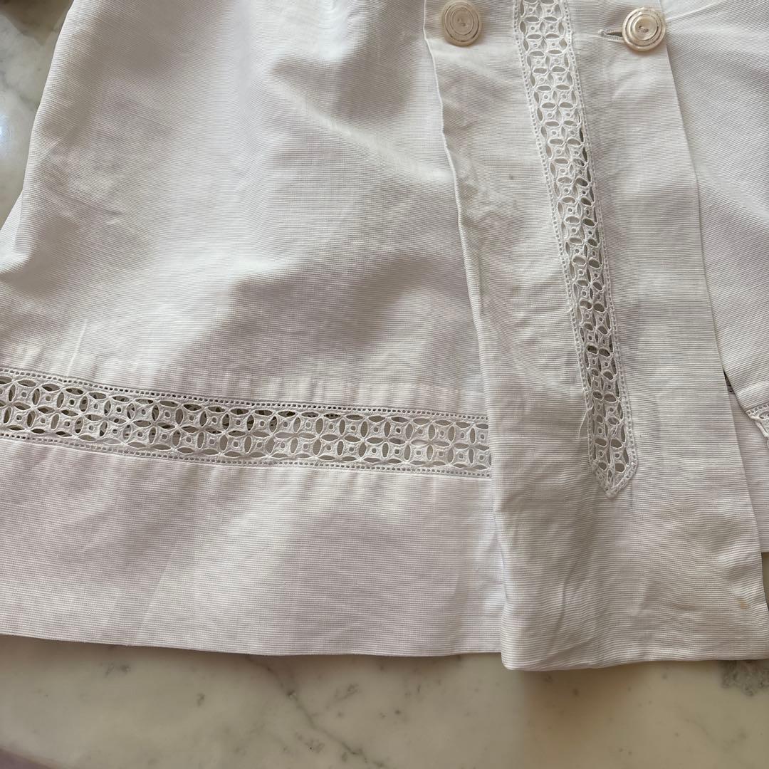 フランス　アンティーク　ベビードレス　ベビーケープ　ベビーコート　ドールドレス