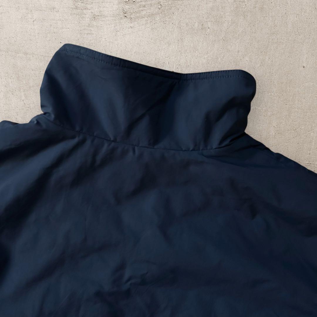 エルエルビーン90sナイロンウォームアップジャケットシンサレート裏フリース短丈紺