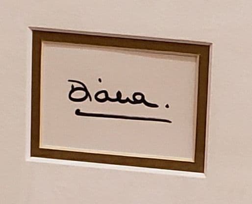 値下げ《希少》ダイアナ妃　直筆サイン&オートグラフ　鑑定書付