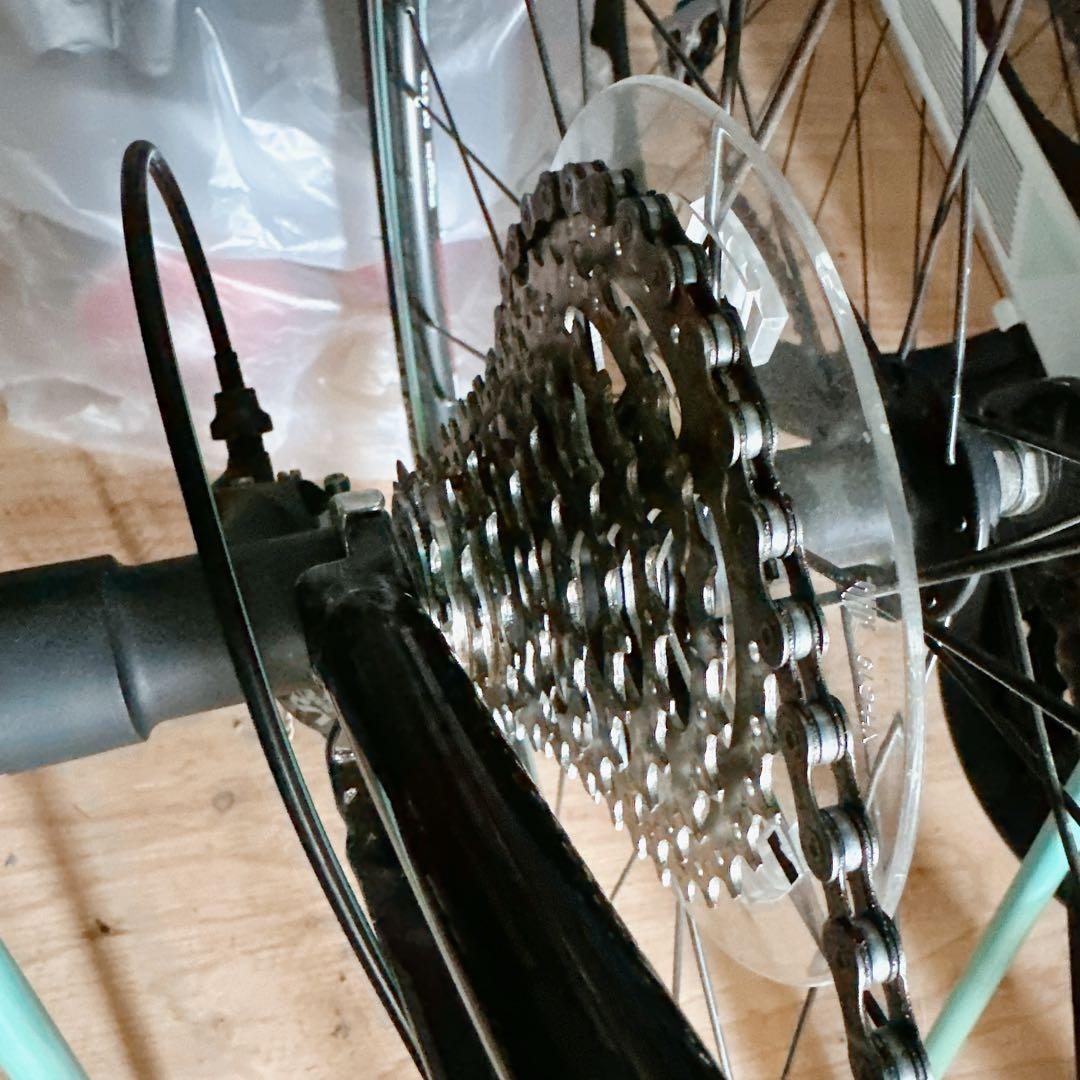 美品　41cm　Bianchi　ロードバイク　ブラック　ターコイズ　700C