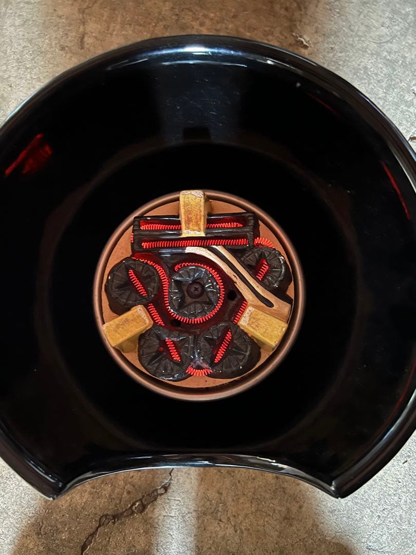 鶴首釜　釜師　藤兵衛　風炉型電熱器セット　茶道具　茶釜