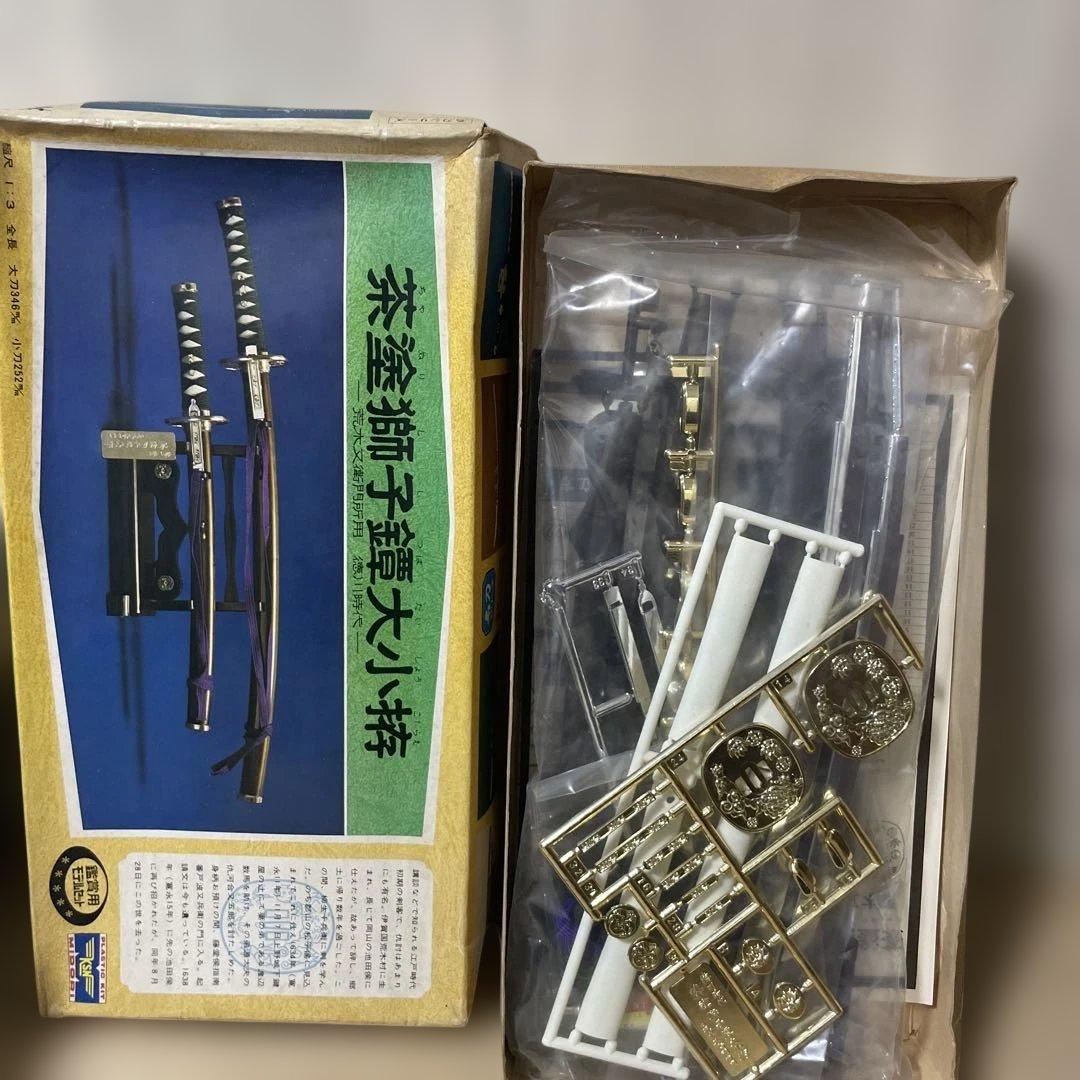 昭和レトロ 日本刀ミニチュア5点セット絶版戦国武将拵 まとめ売り 希少Ln113