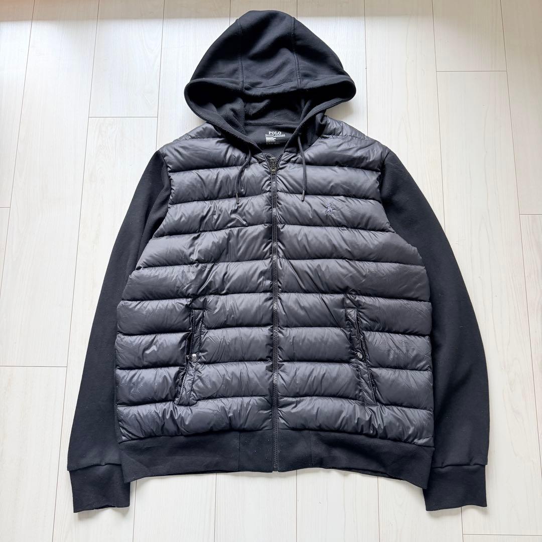 希少XL✨ポロラルフローレン　ハイブリッド　ダウンパーカー　切替デザイン　フード