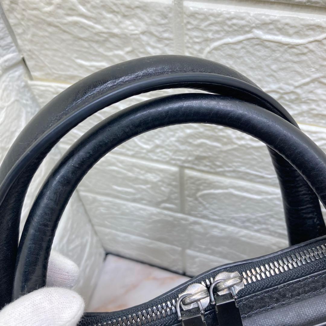 美品❗️ dunhill ダンヒルPVCハンドバッグビジネスバッグメンズ ブラック