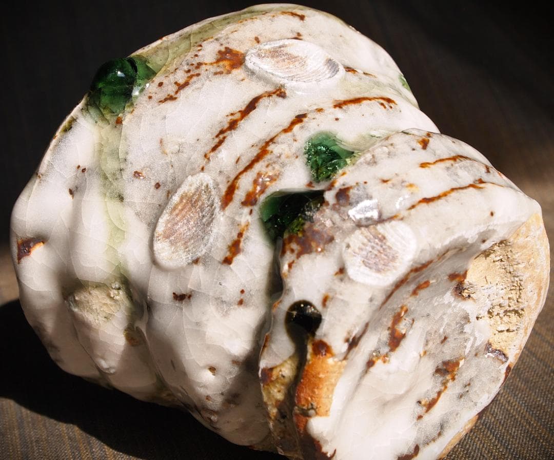 個展作品★村越琢磨【師：梅原武平】志野織部フリーカップＢ★ビードロ