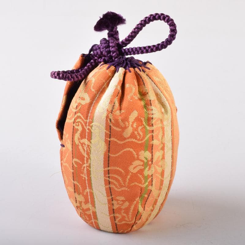 茶道具　瀬戸赤津焼　織部焼　山口正悟作　肩衝茶入　仕覆付　共箱　V　7081