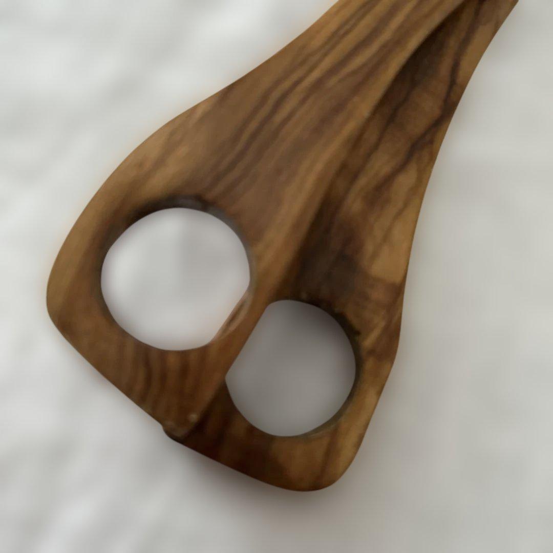 オリーブ　ハサミ式サラダサーバー　蚤の市　ヴィンテージ品　トング