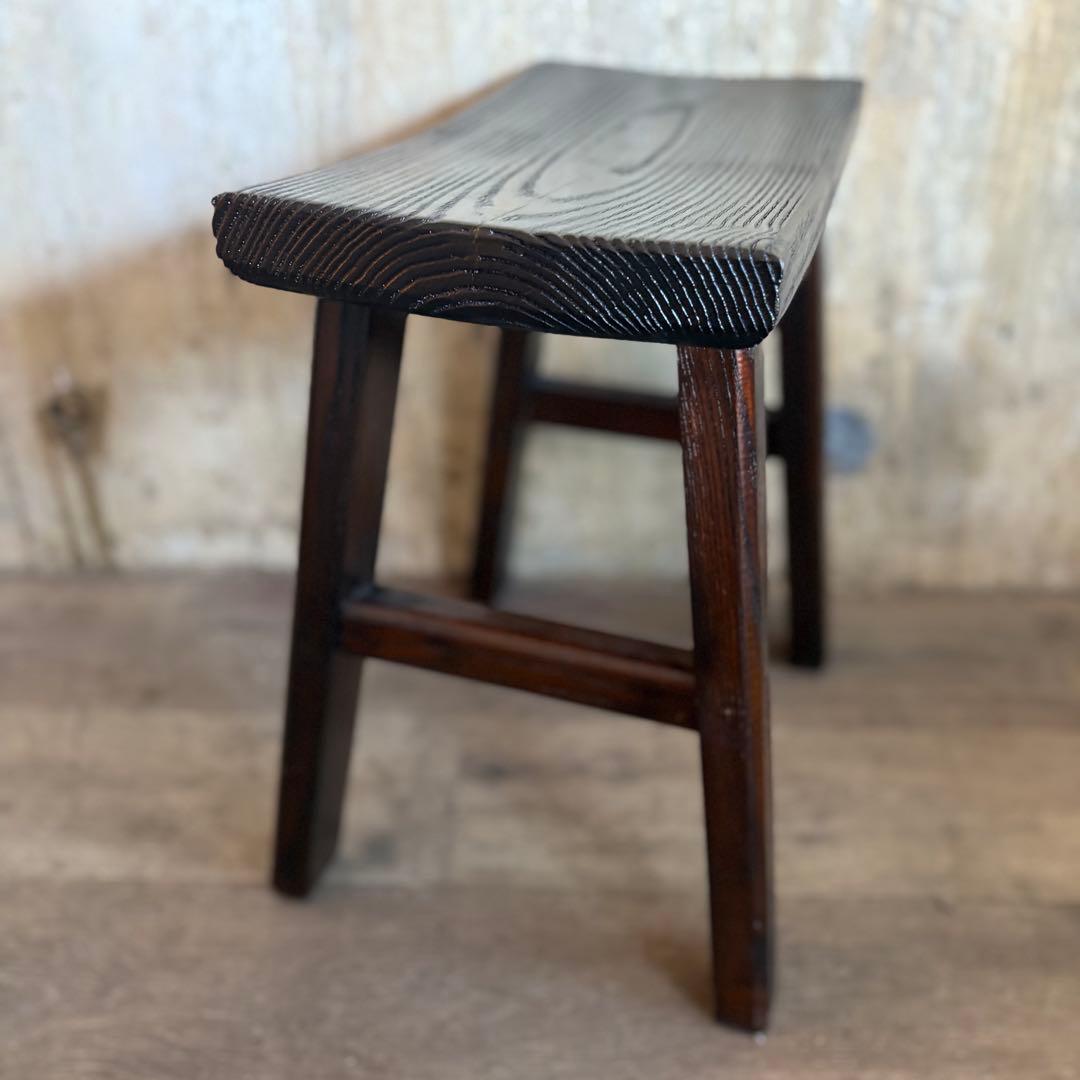 無垢材スツール　アジアンスタイル　②