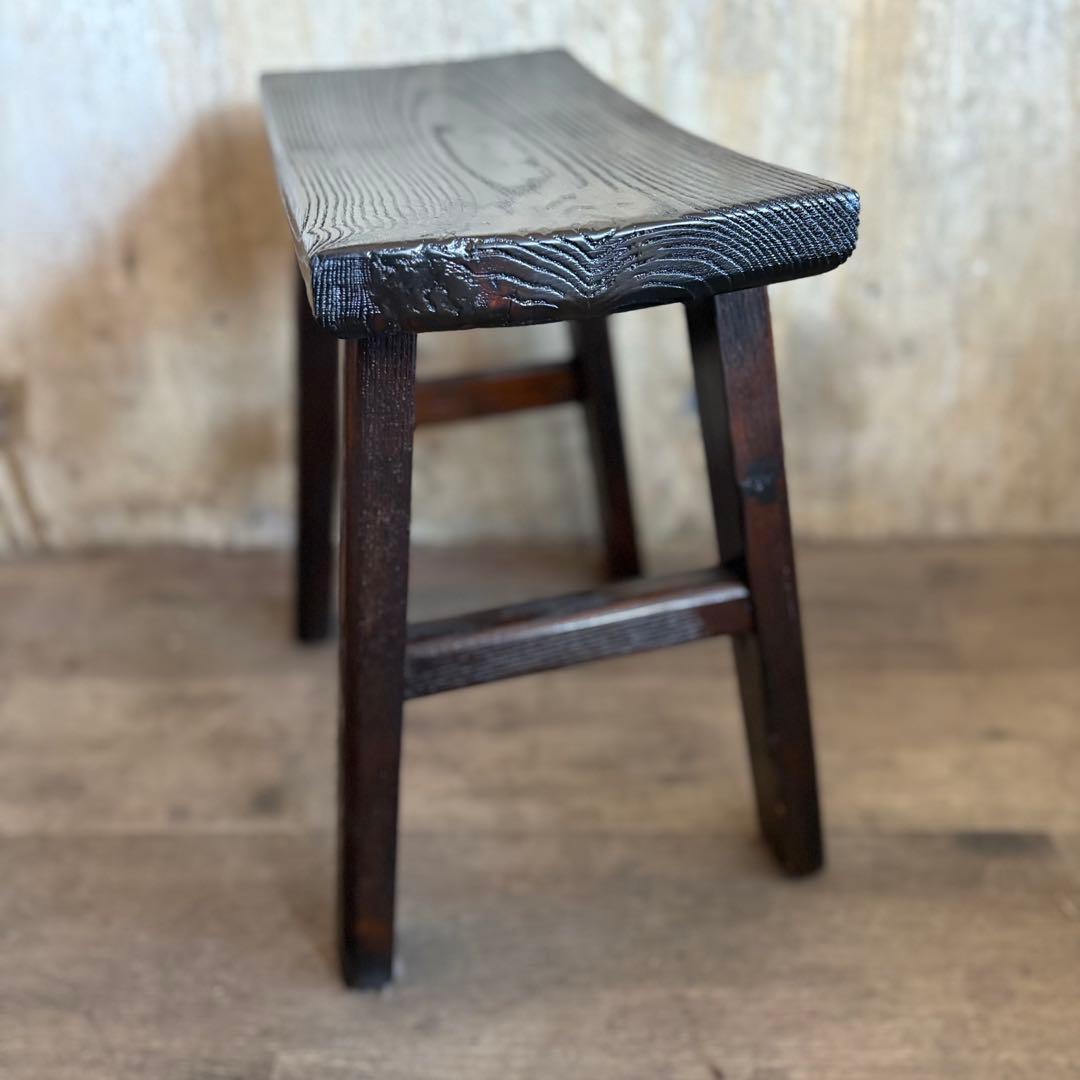 無垢材スツール　アジアンスタイル　②