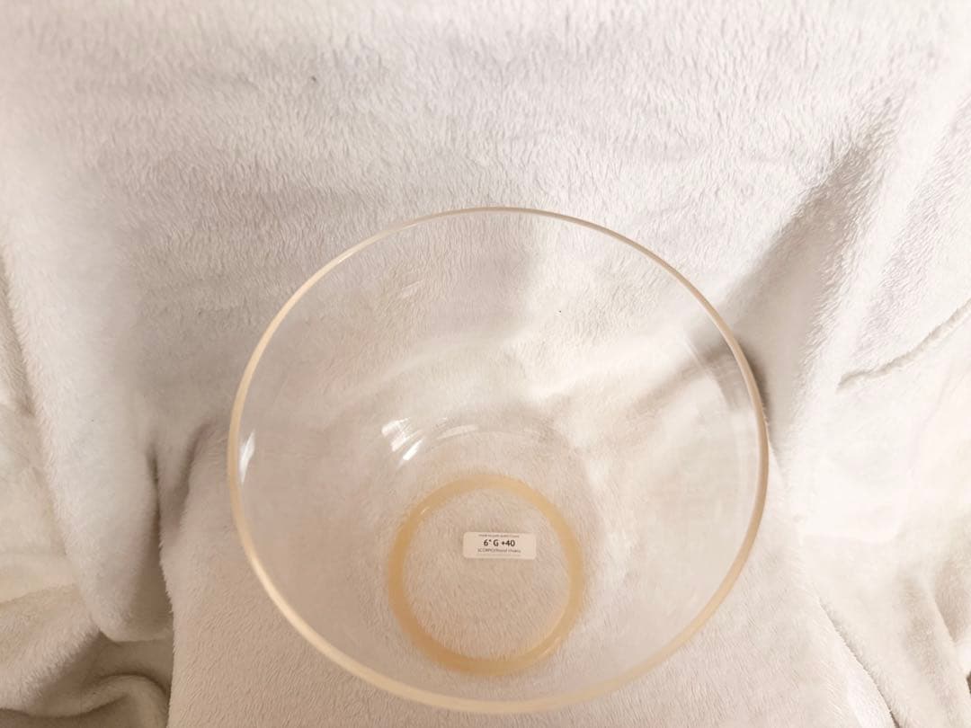 【高音質】クリスタルボウル 6インチ G+40 喉チャクラ 純粋水晶 CSLJ