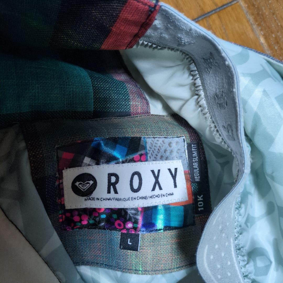 【美品】ROXY　スノボウェア　上下セット　L　マルチカラー　カラフル