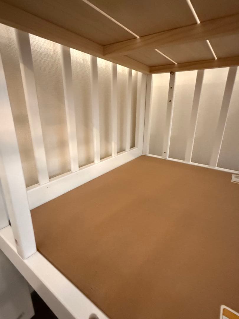 【美品】KATOJI ミニベビーベッド　ホワイト　木製　カトージ