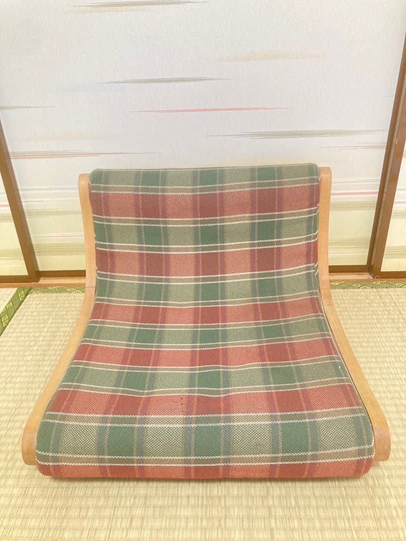 ☆超激レア 広松木工 COTTA コッタチェア ロッキングする座椅子 チェック柄