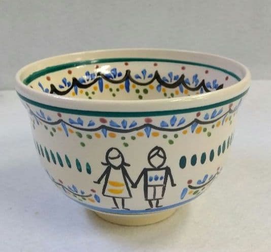 茶道具 茶碗 色絵 世界の平和 吉峯窯 六代目 与し三 京焼 清水焼 把手共行