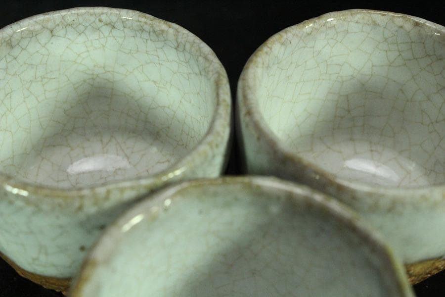 十二代 田原陶兵衛作 萩焼 煎茶器揃 共箱 未使用(K-LC870)