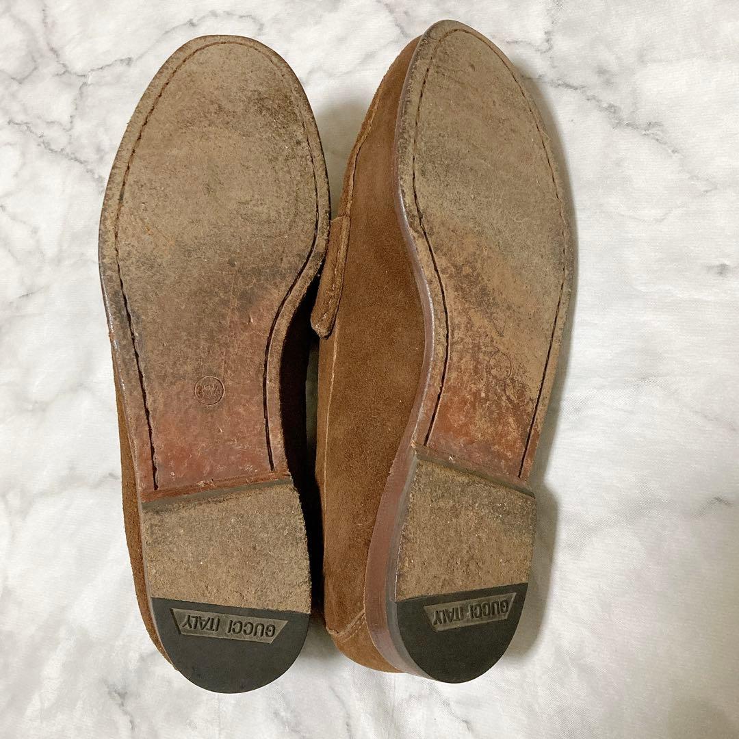 GUCCI グッチ　モカシン　スエード　ホースビットローファー　茶色　ブラウン