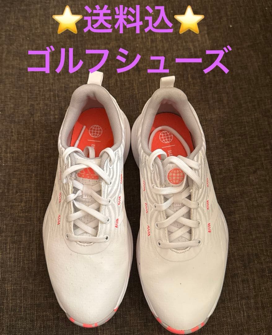 【送料込】アディダス ゴルフシューズ スパイク付き ホワイト