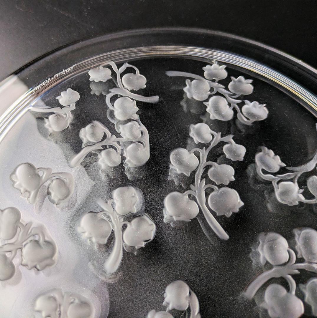 しゃたさん専用硝子にすずらんが遊ぶ★ラリック すずらん 21㎝ プレート 皿a