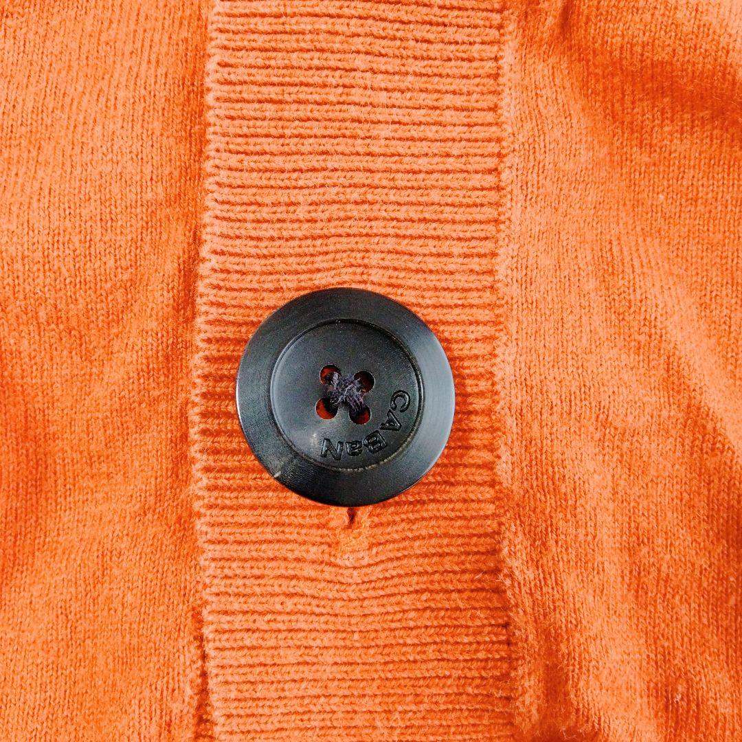 CABaN　カーディガン　Vネック　シルク混 　　長袖　ロゴボタン