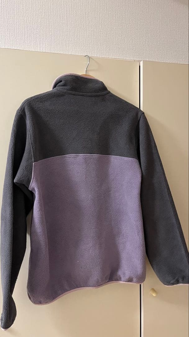 18年製 patagonia シンチラスナップT グレー/ピンク/パープル M