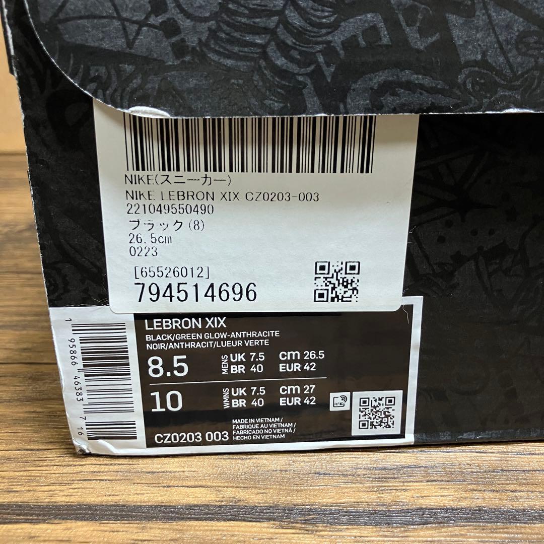 （K25799） ナイキ レブロン 19 26.5㎝ LEVRON