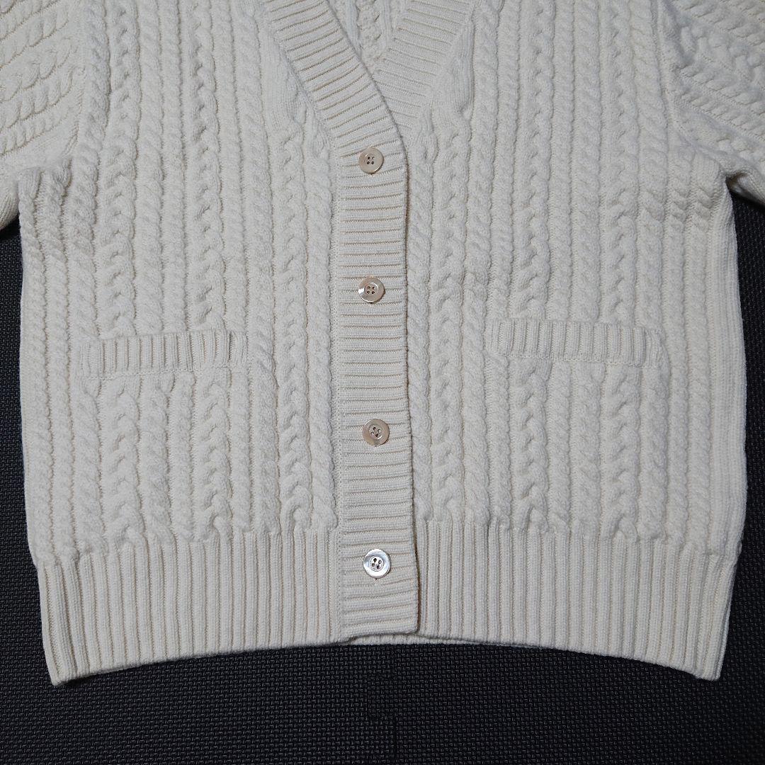 ■YORI ヨリ ケーブル編みニットカーディガン オーバーサイズ 38 美品