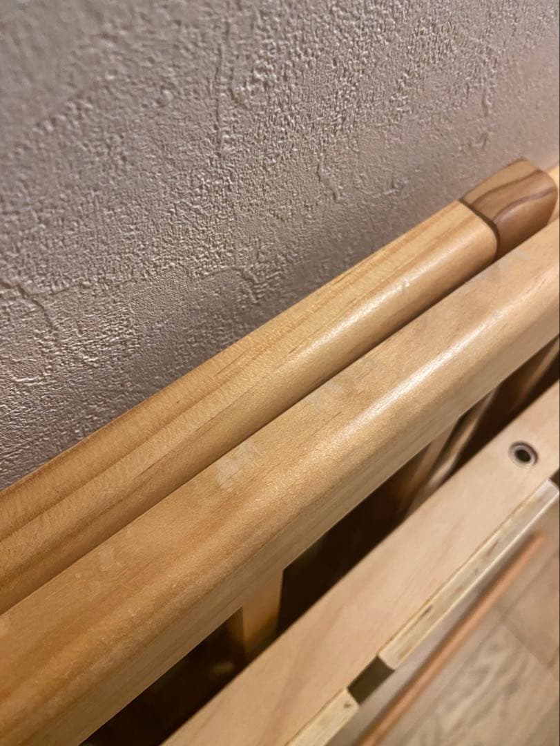 そいねーる＋ロング マットレス付き ナチュラル　ベビーベッド キャスター付き