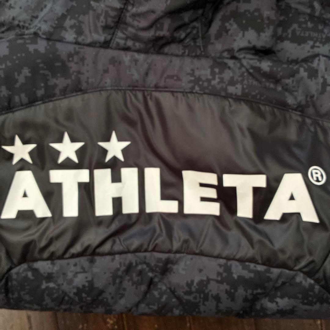 【美品】★ATHLETA アスレタ ベンチコート カモ　ブラック サイズS★