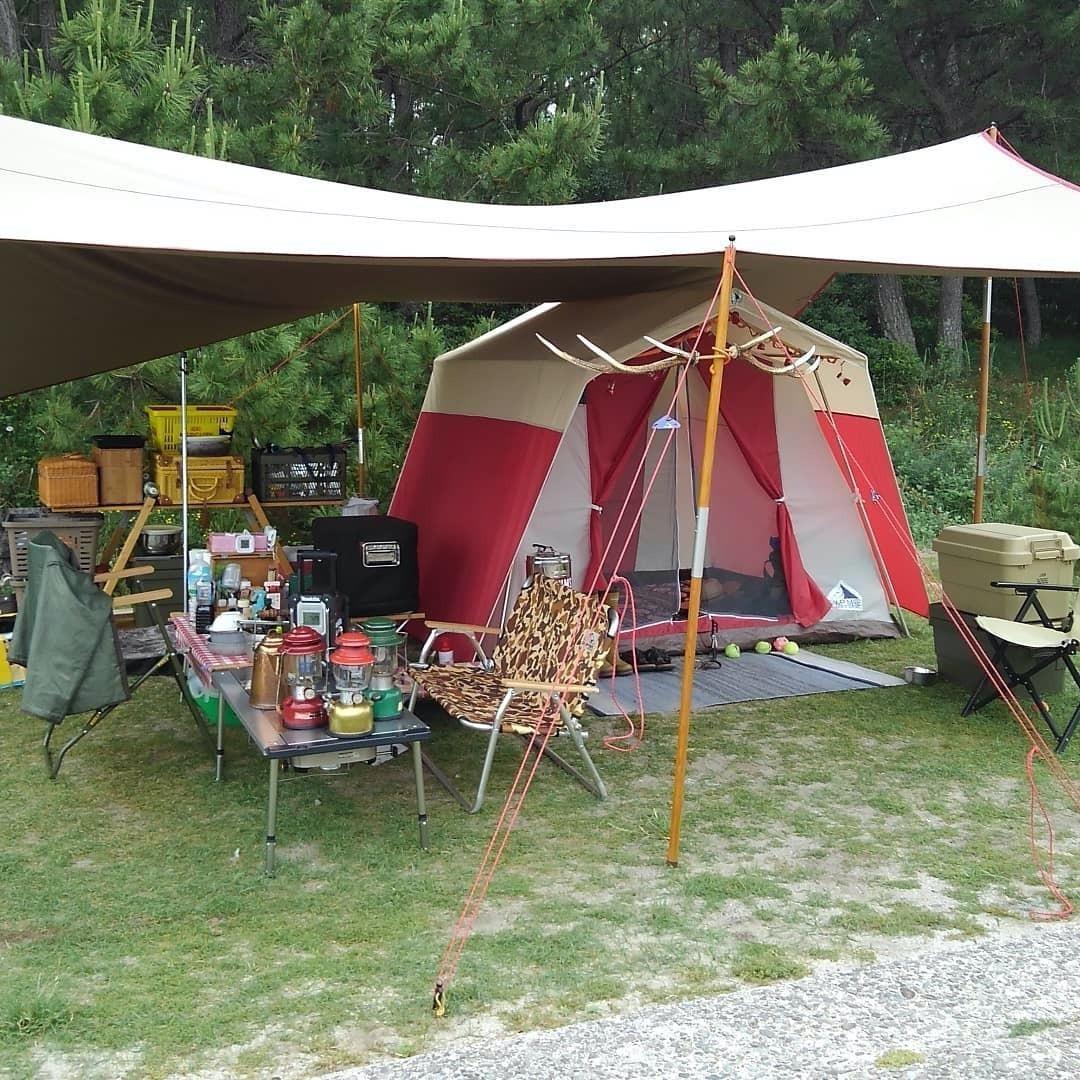 80’s ビンテージ★希少★ 鉄骨 テント 太陽工業　太陽テント ロッジテント