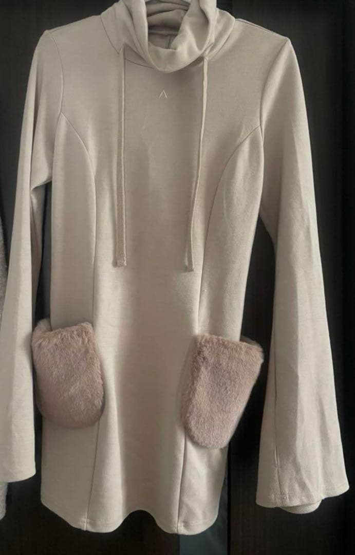 ファーポケットミニドレス