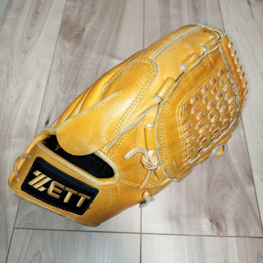ZETT PROSTATUS 軟式グローブ イエロー　ピッチャー用