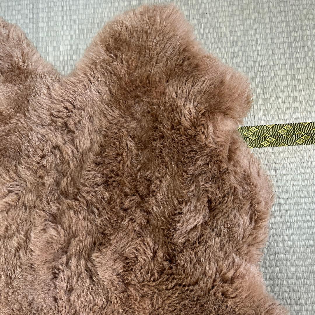 【好塩基球】ムートンラグ　ブラウン　6匹分　135×165