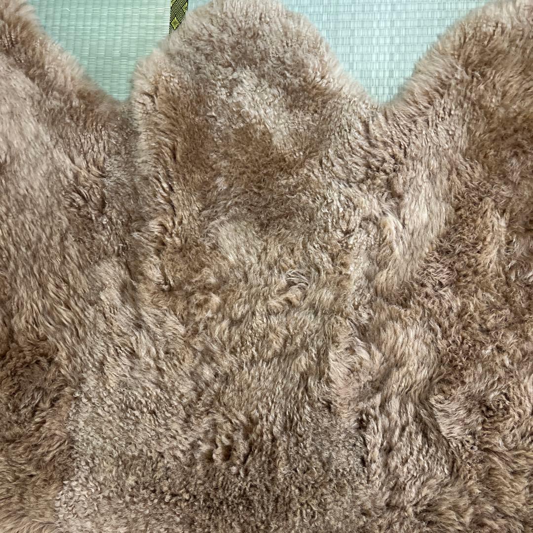 【好塩基球】ムートンラグ　ブラウン　6匹分　135×165