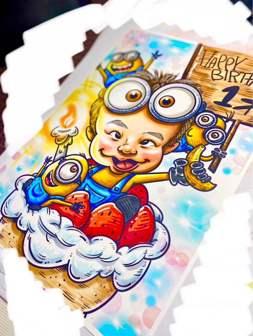 世界で1枚のオーダーメイド似顔絵★★プレミアムver★ウェディングスタイル