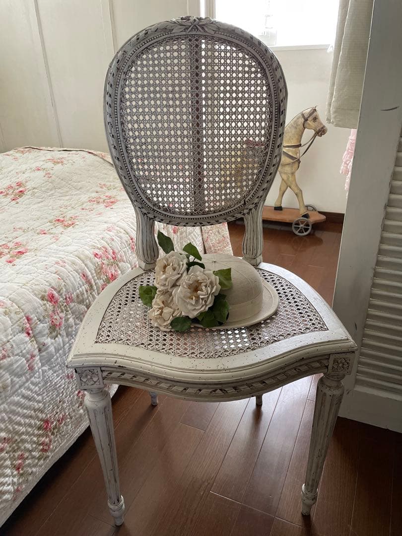 最終売切り価格❣️♡フランスアンティーク ラタン チェア♡フランスアンティーク家具