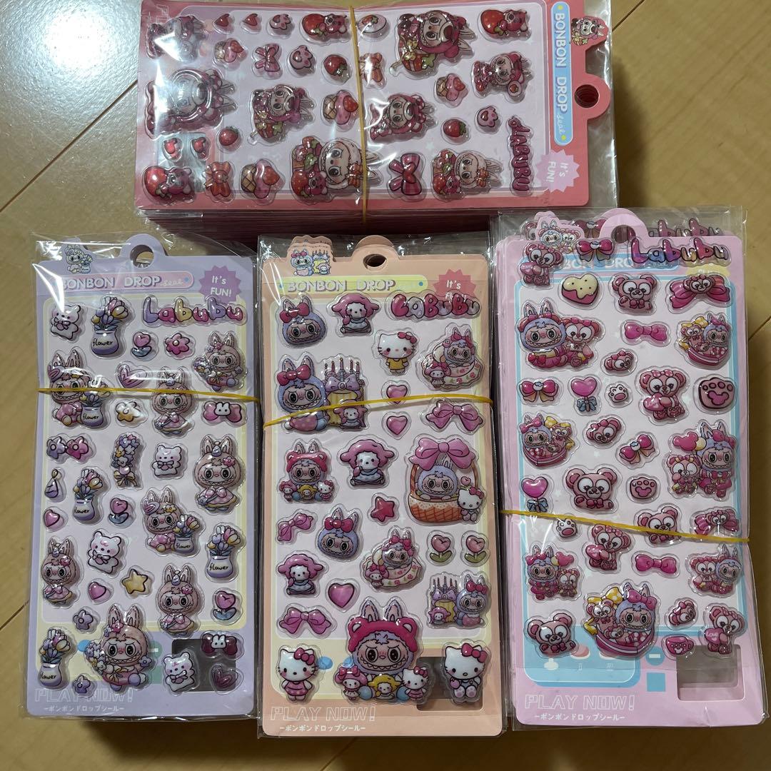 新品　６０枚セット　かわいいキャラクターのPVCシールセット、デコ