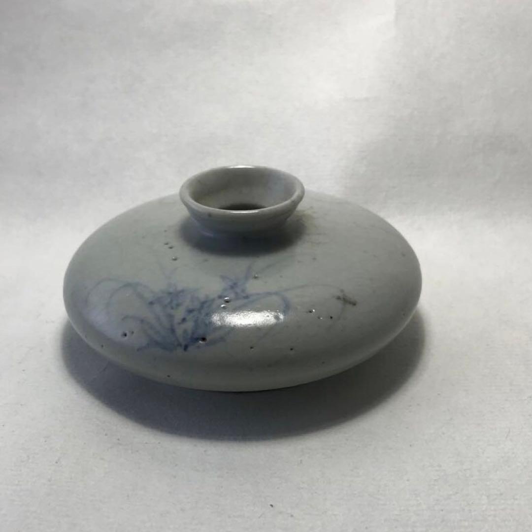 韓国　人間国宝　池氏　高麗青磁　油壺　小壺