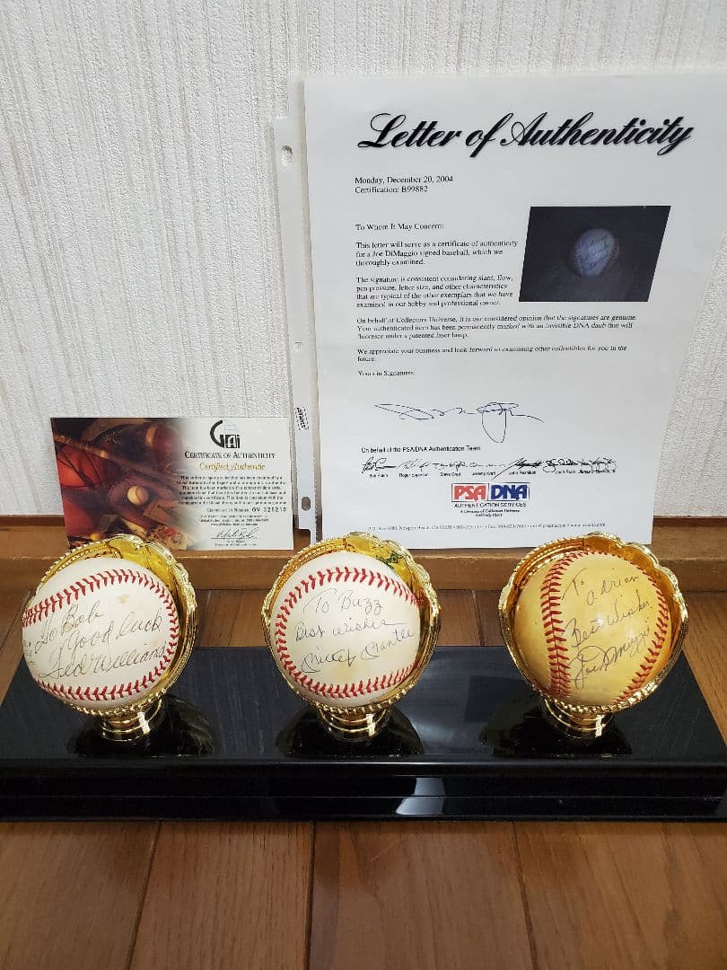 【超希少】★ジョー・ディマジオ直筆サインボール(ヤンキース)★