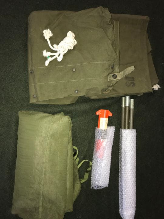 US パップテント 蚊帳 デットストック アウトドア ソロキャンプ