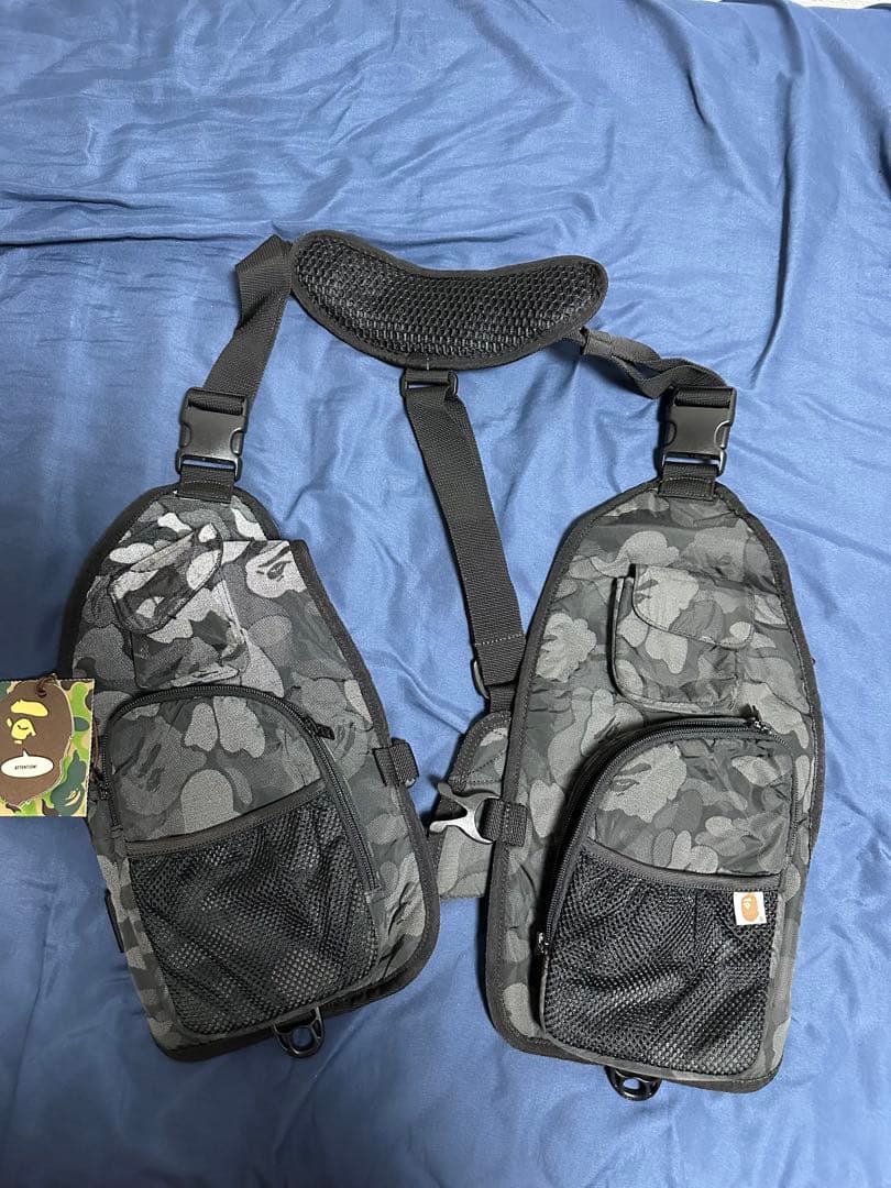 BAPE カモフラージュ スリングフィッシングベスト
