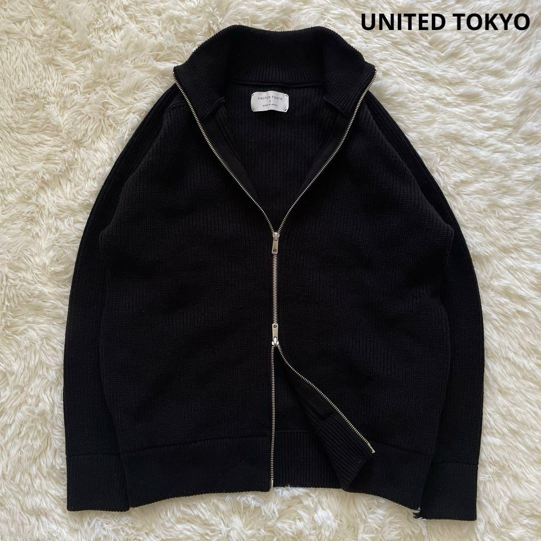 美品✨UNITED TOKYO ドライバーズニット　2 ブラック　肉厚　日本製