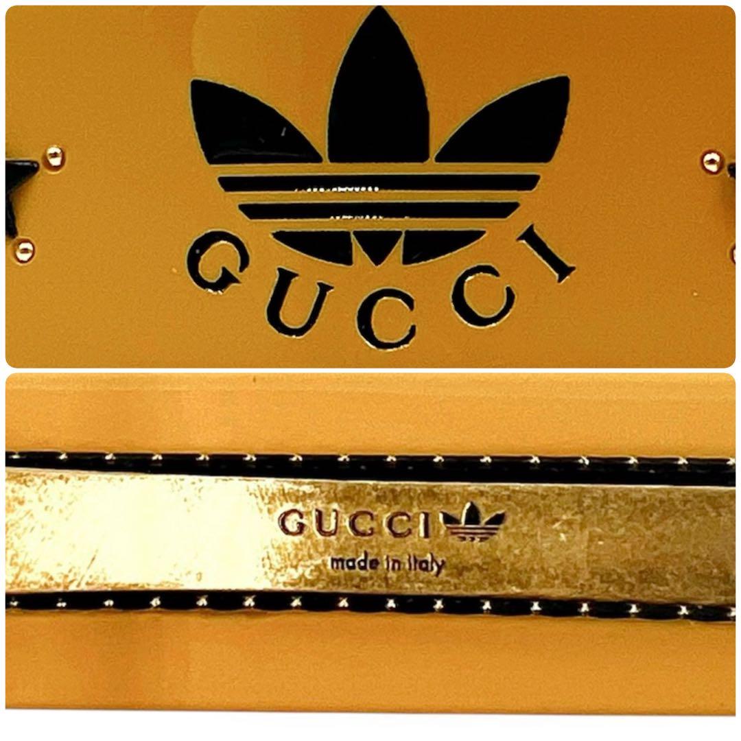 【良品】GUCCI adidas コラボ ヘアクリップ バレッタ アクセサリー