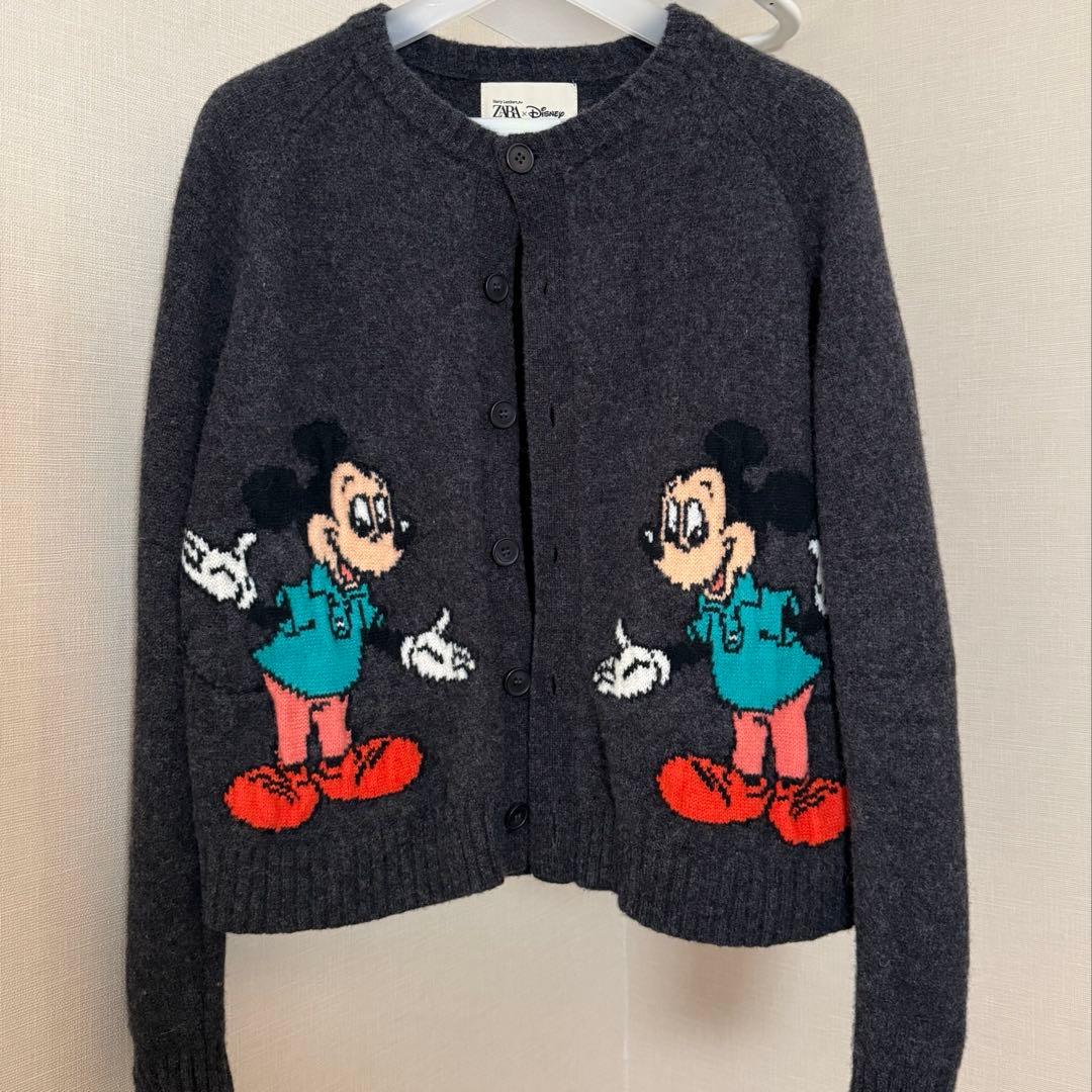 ZARA Disney ミッキーマウスウールカーディガン M
