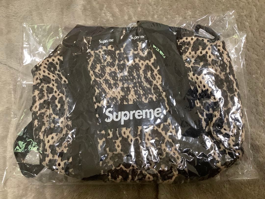 Supreme ヒョウ柄 メッシュバッグ
