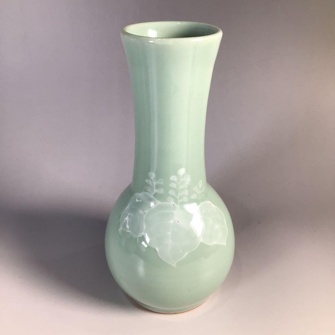 Ｍ５６６　皆具　『京焼』『平安静山造』『桐文』『青磁皆具』　共箱　茶道具